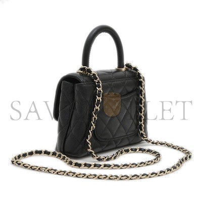 CHANEL MINI FLAP BAG WITH TOP HANDLE AS2215 (14.5*11.5*5.5cm)
